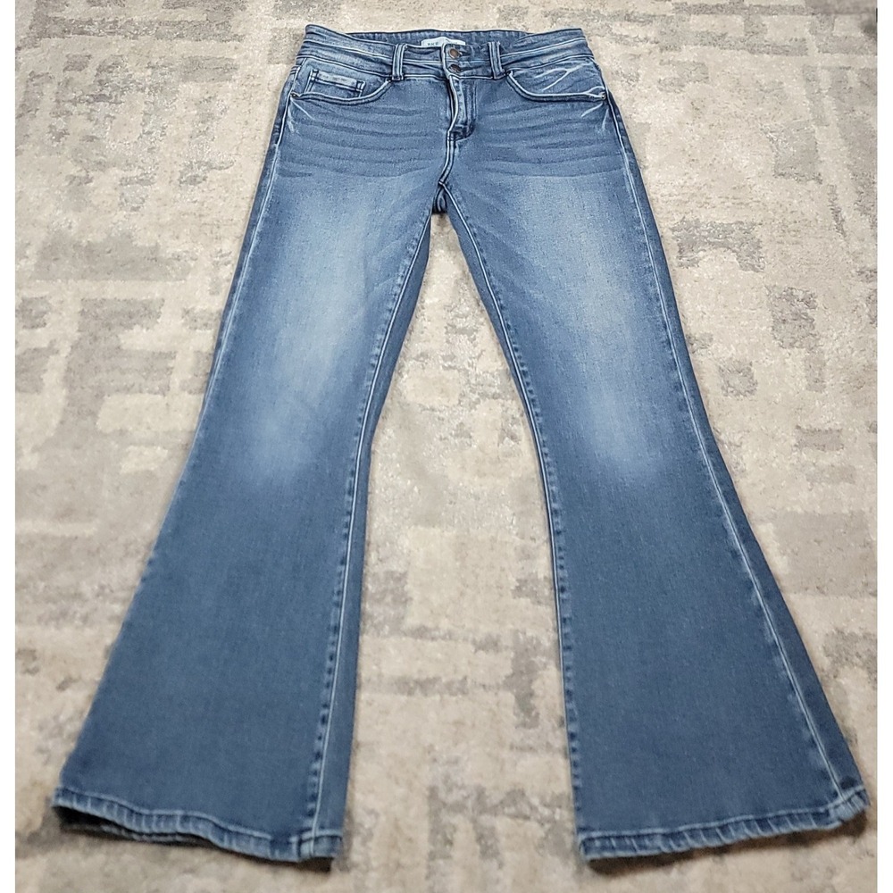 BKE PAYTON Universal Fit Mid-Rise Flare Women's Stretch Blue Jeans Sz 28x29.5